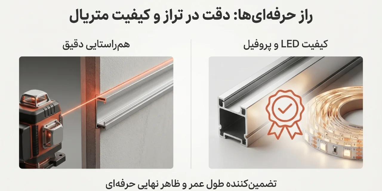 نکته سوم اجرای لاین نوری کناف