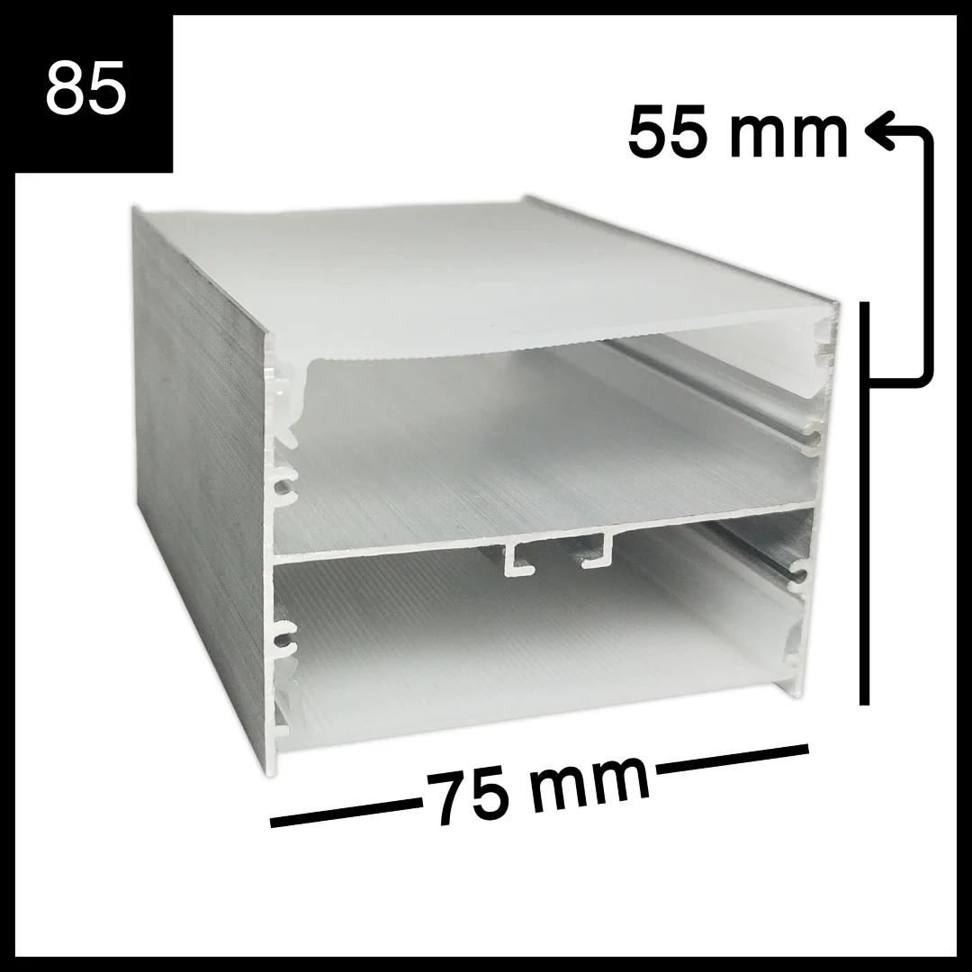 پروفیل لاینر آویز دو طرف نور کد 85