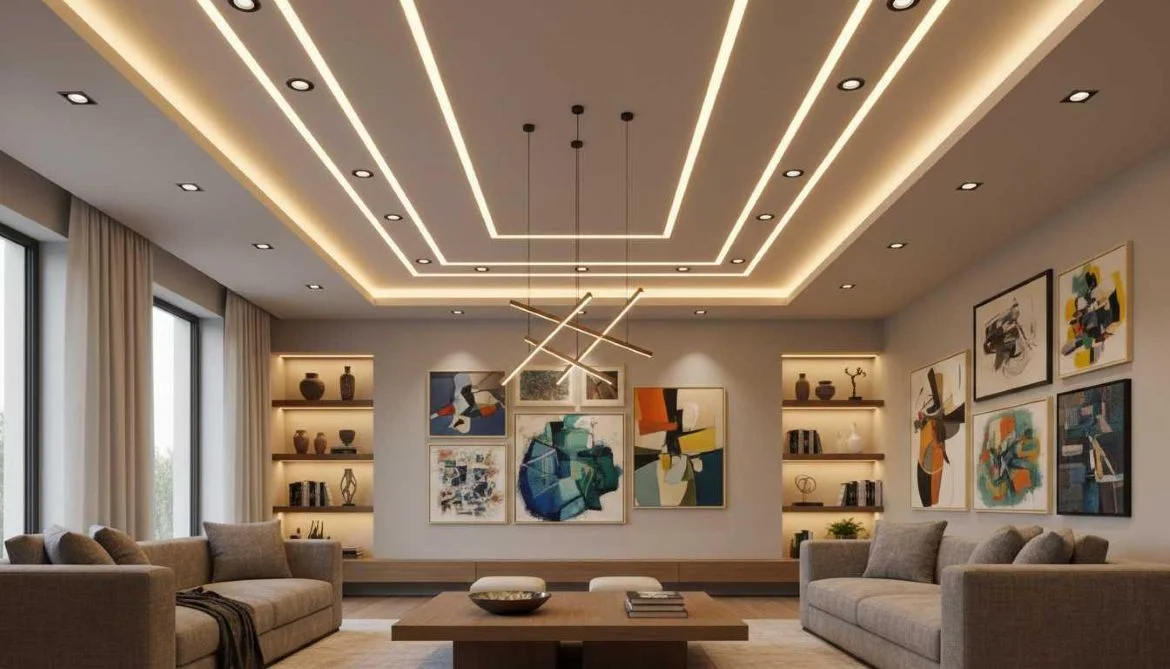 مدل لاین نوری توکار با نور نقطه ای