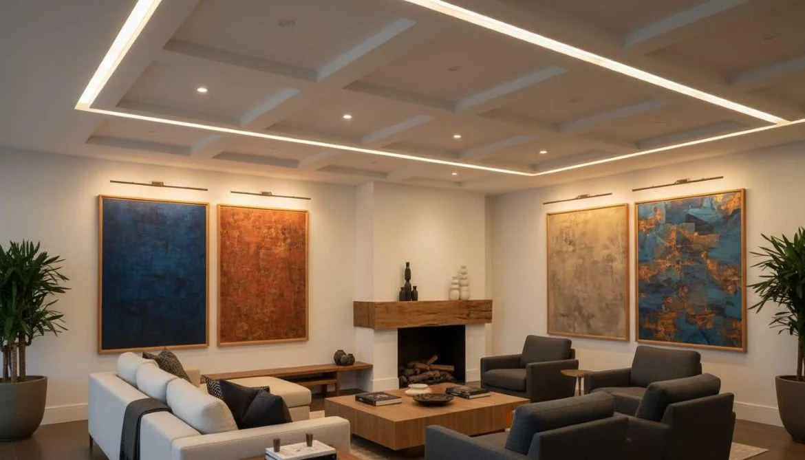 طرح لاین نوری روی تابلو