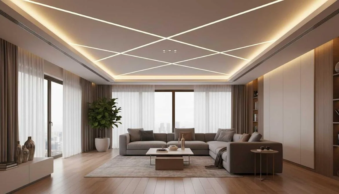 لاین نوری مورب با روشنایی حاشیه ای