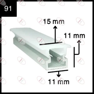 پروفیل آلومینیومی لاین نوری کد 91